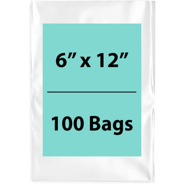 Clear Poly Bags 6" x 12" 1.5 Mil 100 Bags